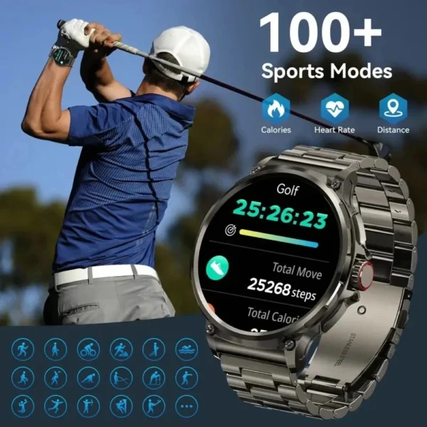 New 1.85-inch Ultra HD Smart Watch GPS Track Bluetooth - Image 4