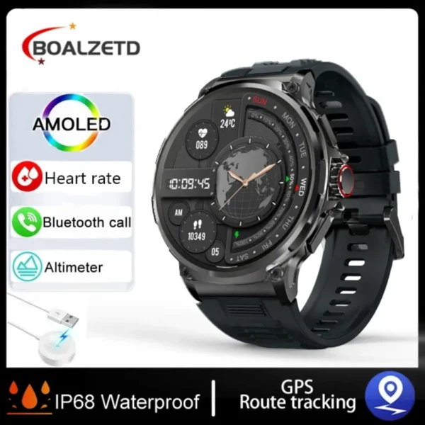 New 1.85-inch Ultra HD Smart Watch GPS Track Bluetooth - Image 7