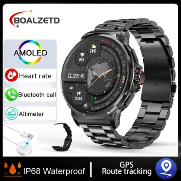 New 1.85-inch Ultra HD Smart Watch GPS Track Bluetooth - Image 9