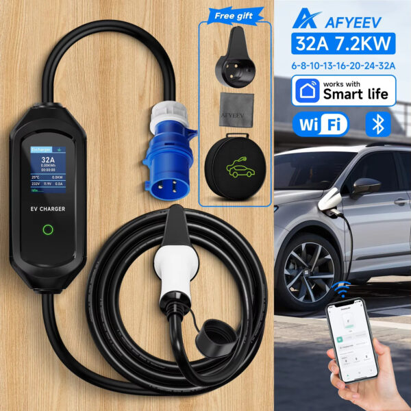 AFYEEV 32A 7.2KW Portable EV Charger